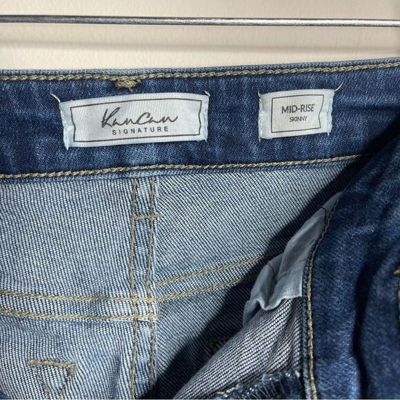 KanCan Signature Estilo Raw Hem Mid Rise Skinny Jean Size 27 - Picture 6 of 7